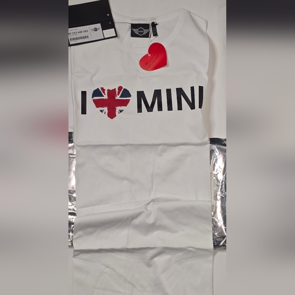 NWT I Love MINI Cooper T Shirt Size Large White - Picture 2 of 6